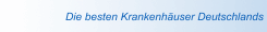 Die besten Krankenhäuser Deutschlands